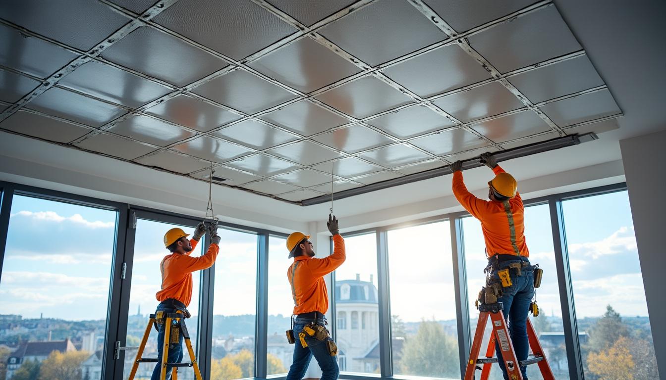découvrez notre service d'installation professionnelle de faux plafond, adapté à toutes les régions françaises. bénéficiez d'une expertise de qualité, d'un large choix de designs et d'une finition impeccable pour transformer vos espaces. contactez-nous pour un devis personnalisé !